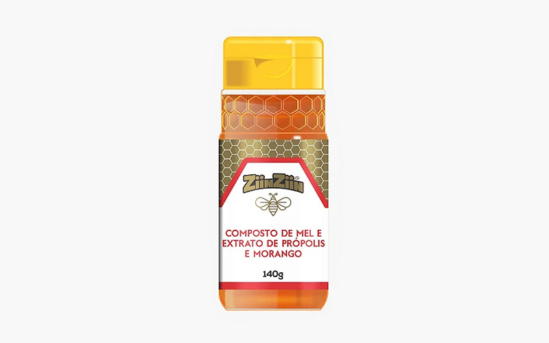 Composto de Mel e Extrato de Própolis sabor Morango 140g